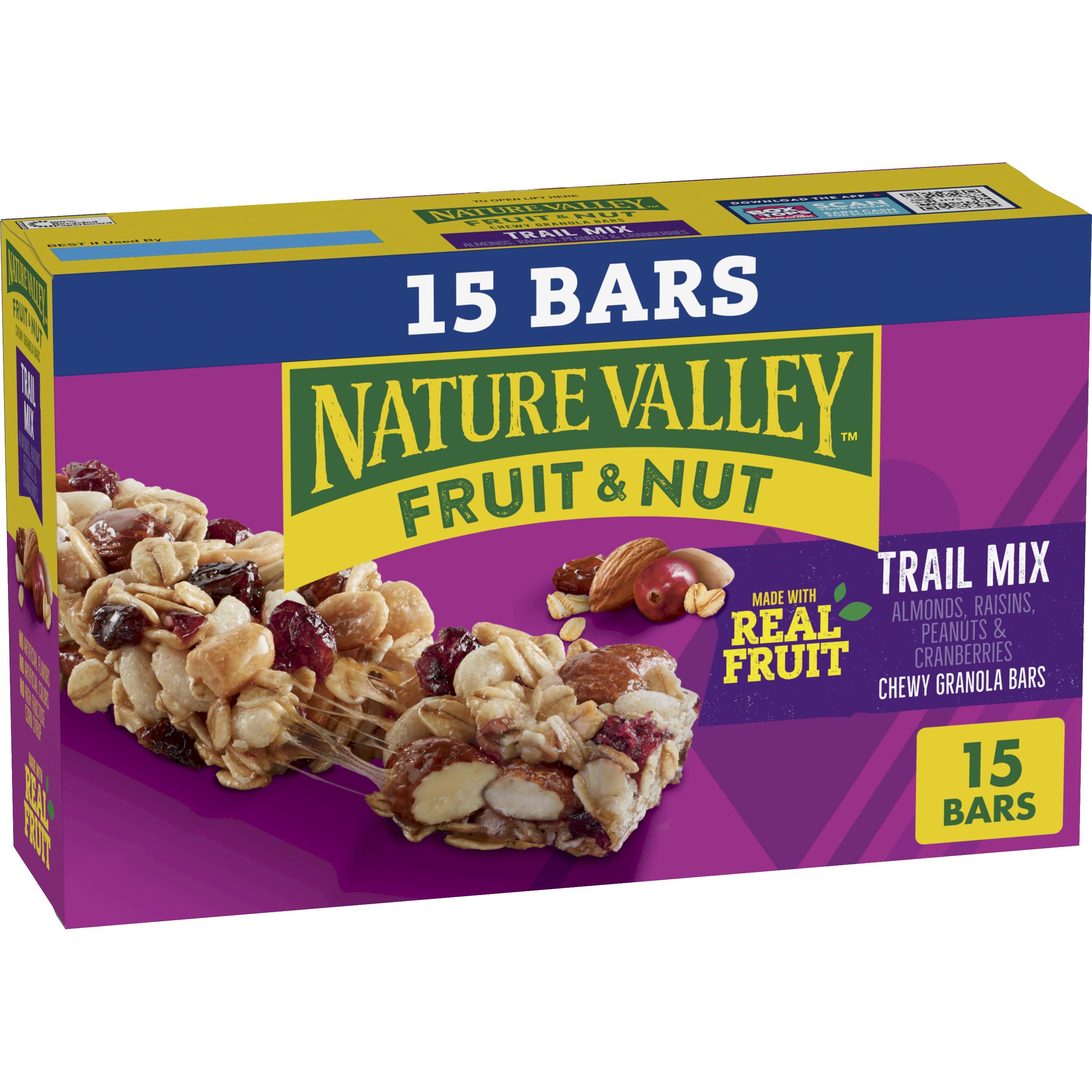 Trail Mix Fruit & Nut Bars 15ct - On-the-Go Snack Choice