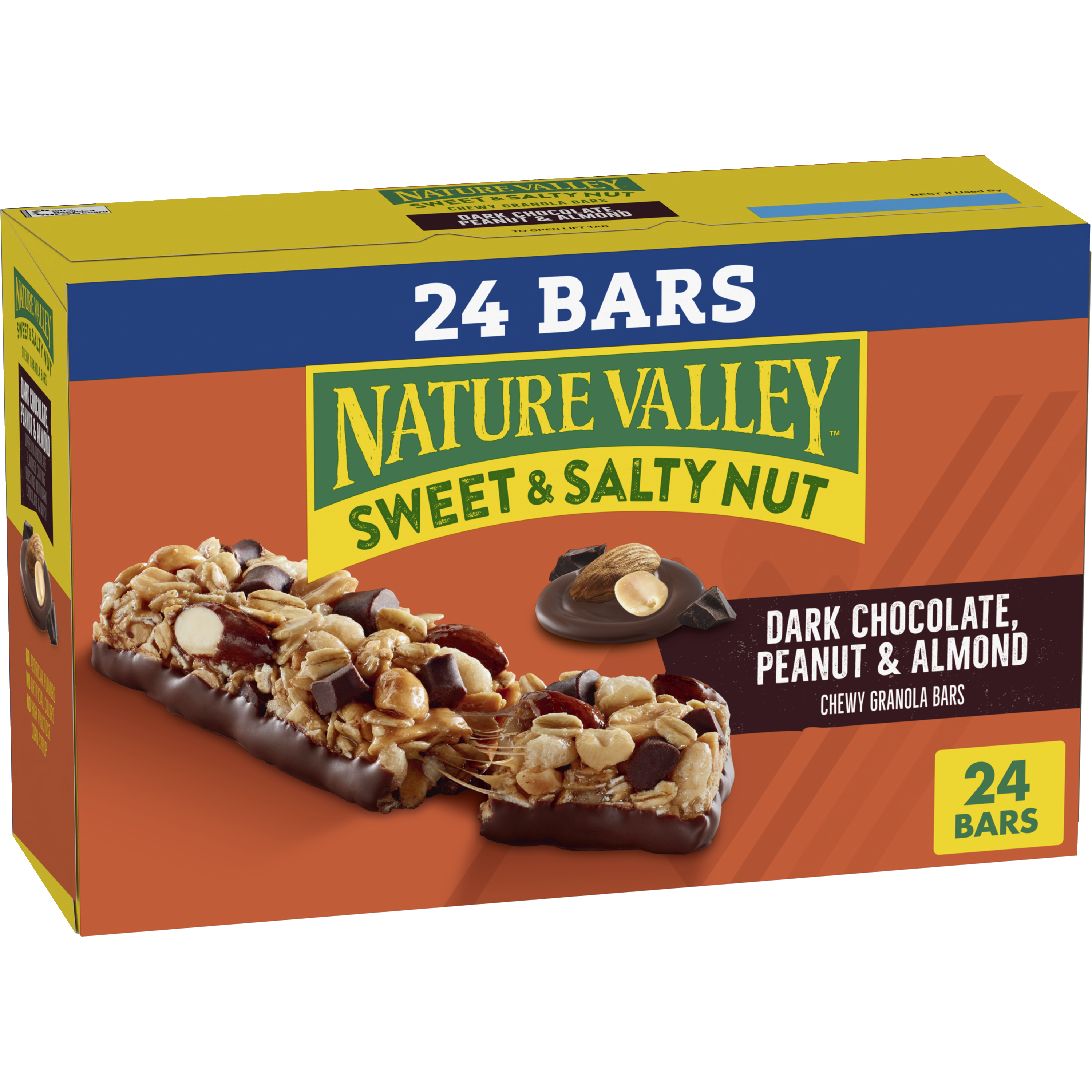 Dark Chocolate Peanut & Almond Sweet & Salty Nut Chewy Granola Bars 24ct - On-the-Go Snack Choice