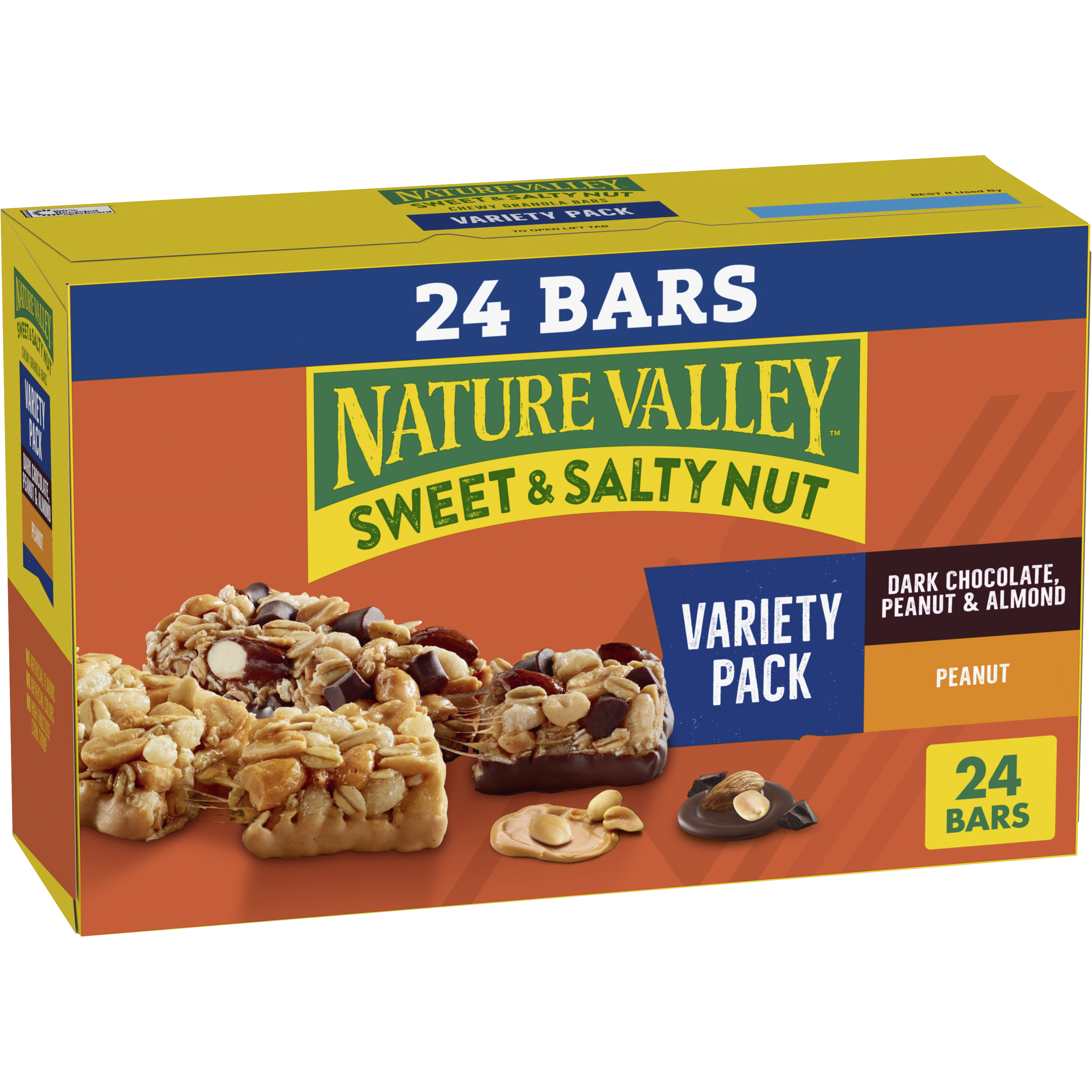 Dark Chocolate Peanut & Almond Sweet & Salty Granola Bars Variety Pack 24ct - On-the-Go Snack Choice