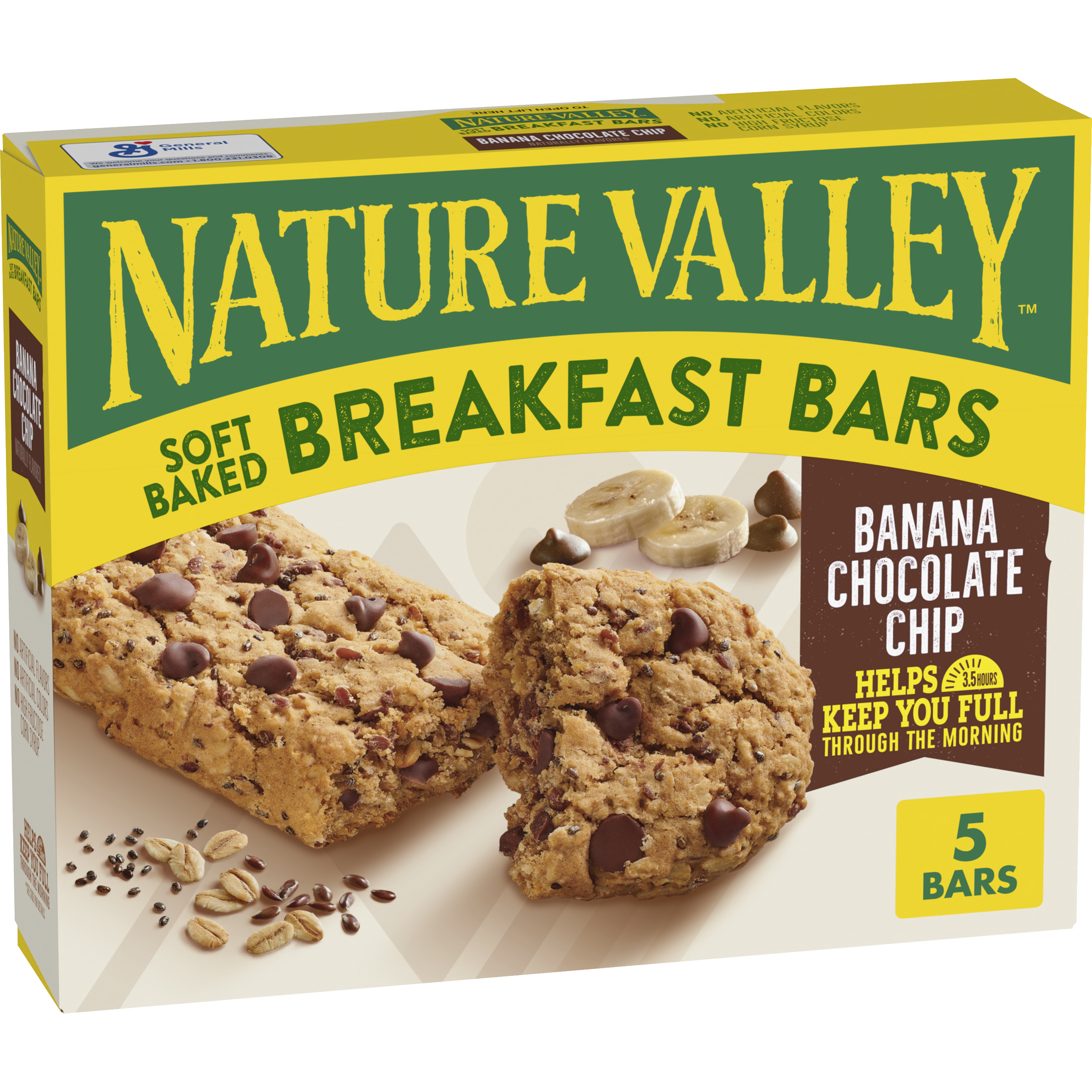 Banana Chocolate Chip Soft Baked Breakfast Bars - On-the-Go Snack Choice